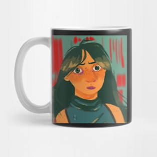 Green Haired Girl Mug